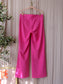 Freequent high waist stretch wide leg hot pink
