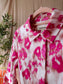 Natan exclusive cotton midi jurk fuchsia / wit
