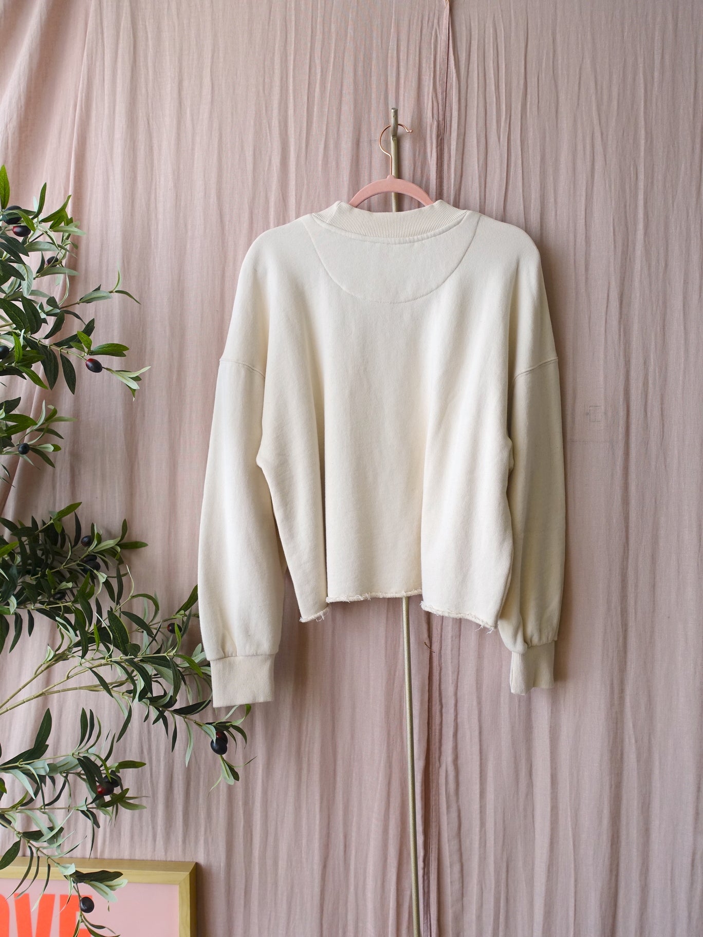 Newtone Porter bubble sweater ecru