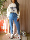 Harper & Yve studs high waist stretch jeans
