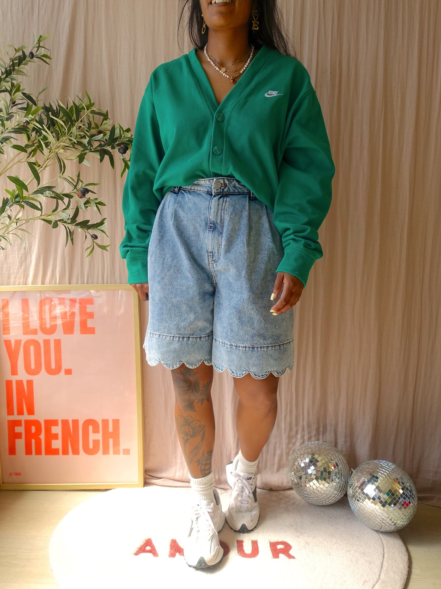 Nike club fairway cardigan tennis court green