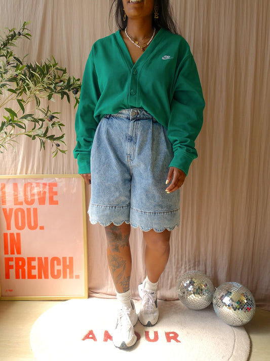 Nike club fairway cardigan tennis court green