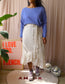 Harper & Yve midi ruffle rok ecru / lila