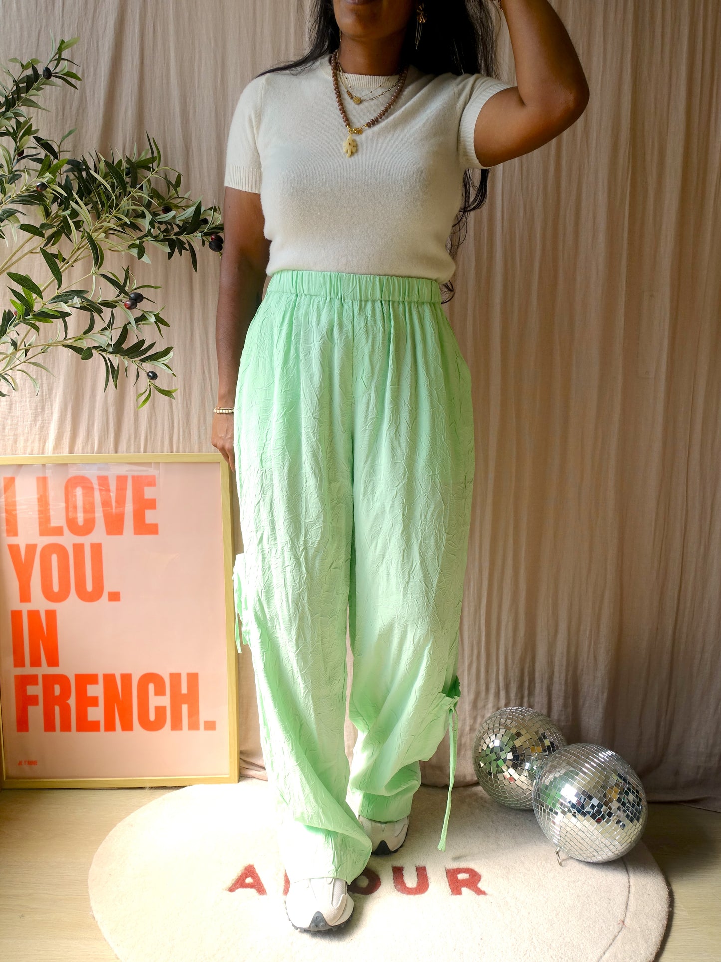 Norr Copenhagen moa pants matcha mint