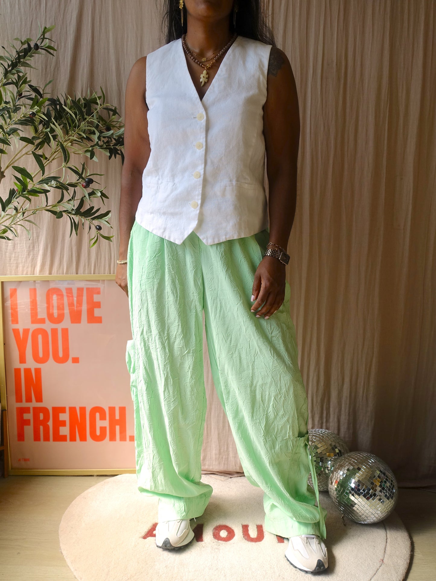 Norr Copenhagen moa pants matcha mint