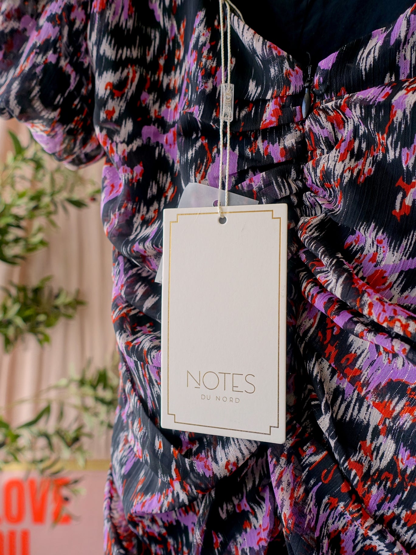 Notes Du Nord fabiola lurex dress graphic art