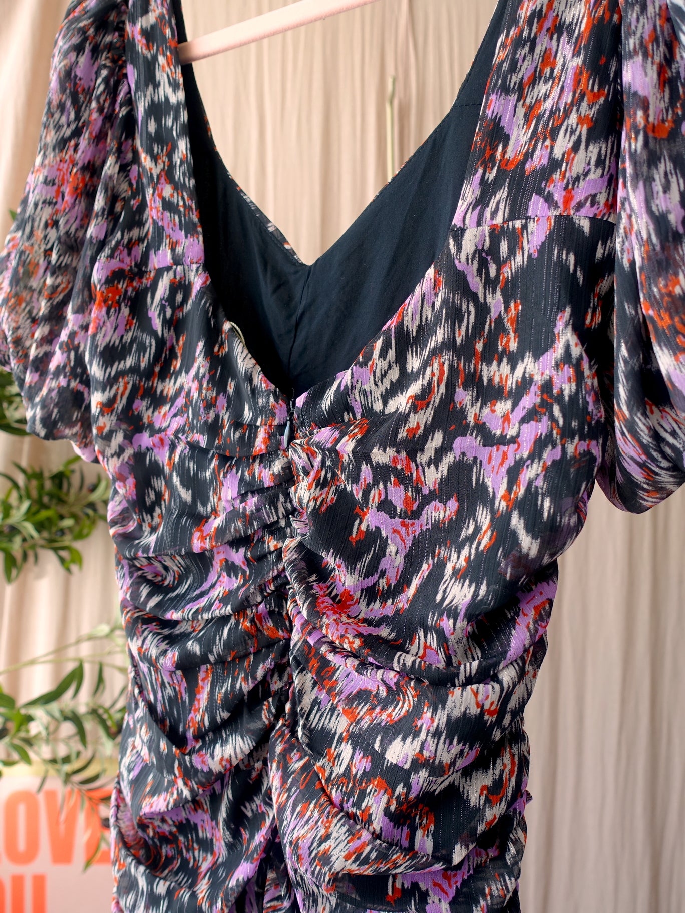 Notes Du Nord fabiola lurex dress graphic art