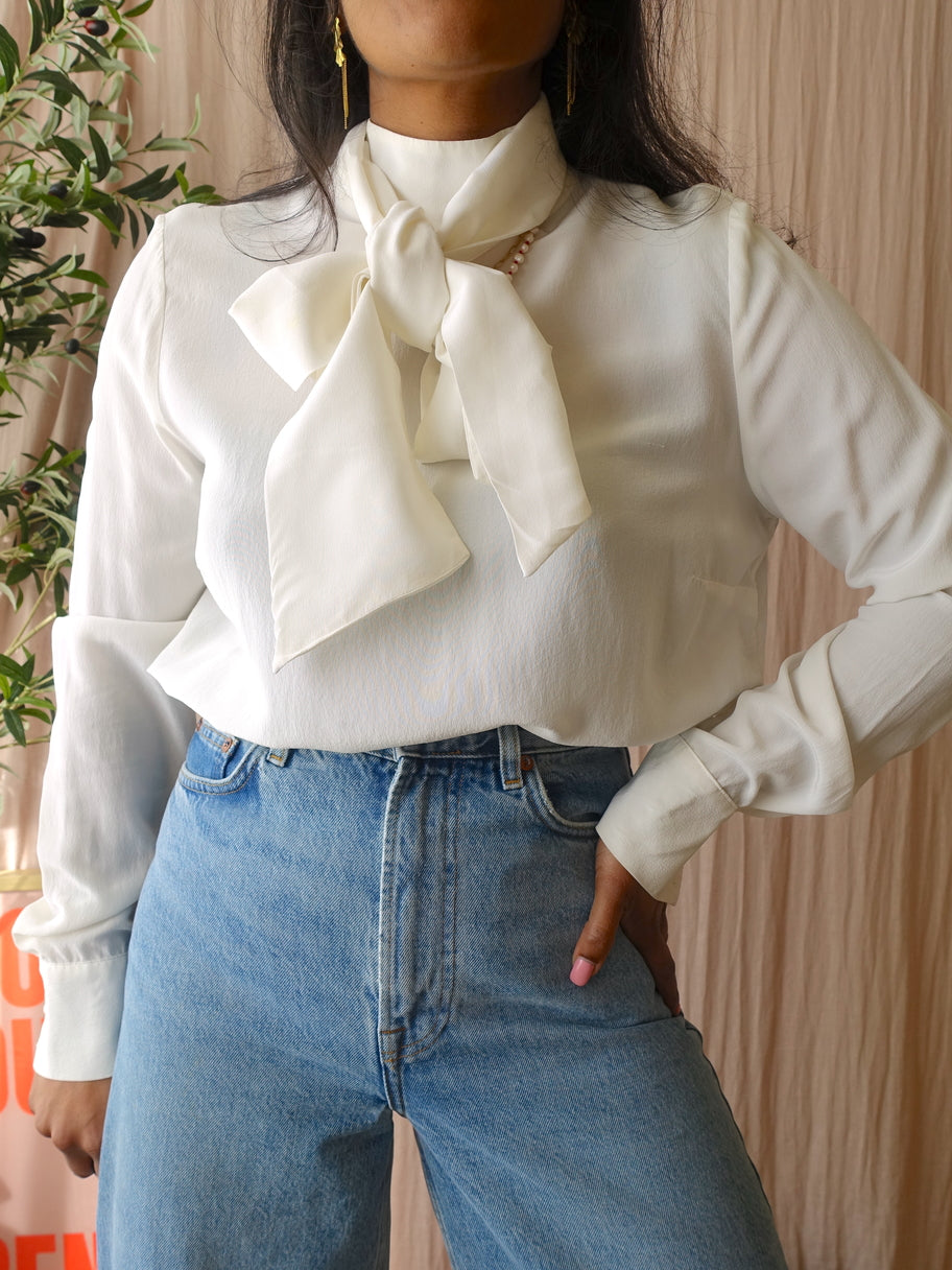 Notes du Nord 100% silk top darlene cloud dancer