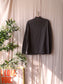 Nukus puff sleeve cotton blouse dark coffee