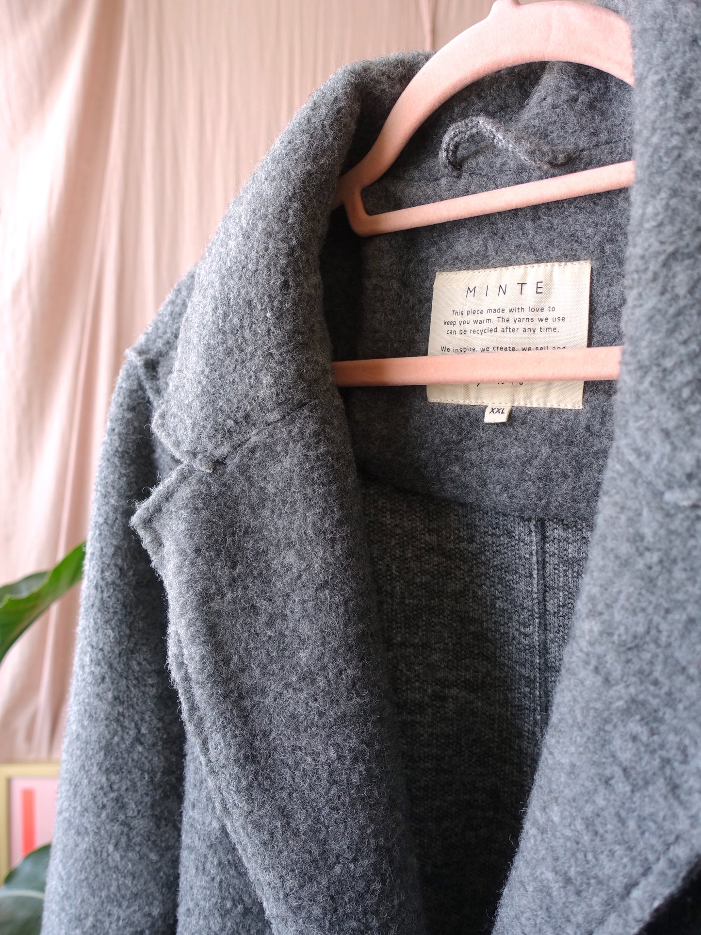 Nukus minte coat charcoal grey