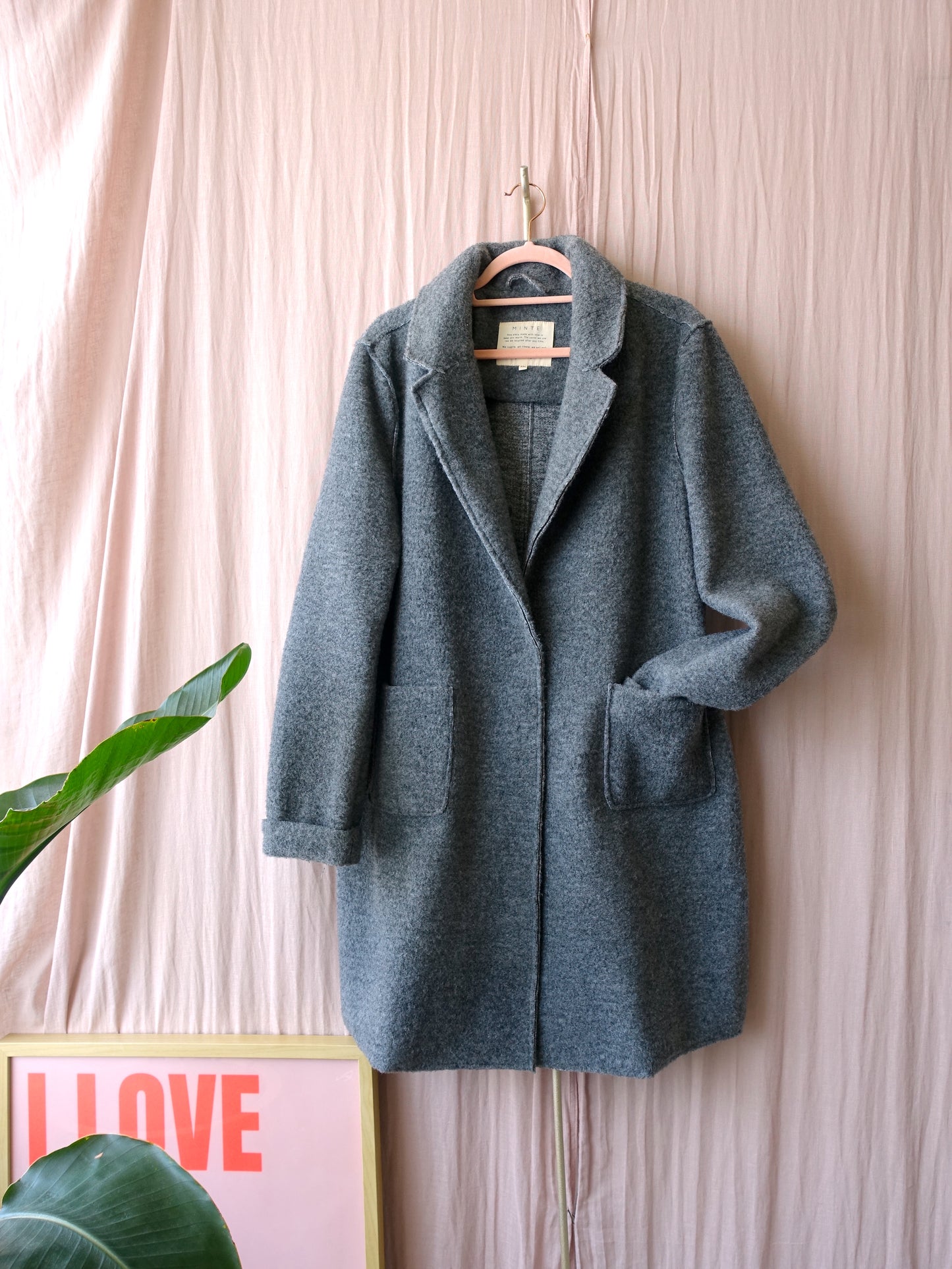 Nukus minte coat charcoal grey