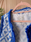 Nukus meila embroidered gilet kobalt / wit