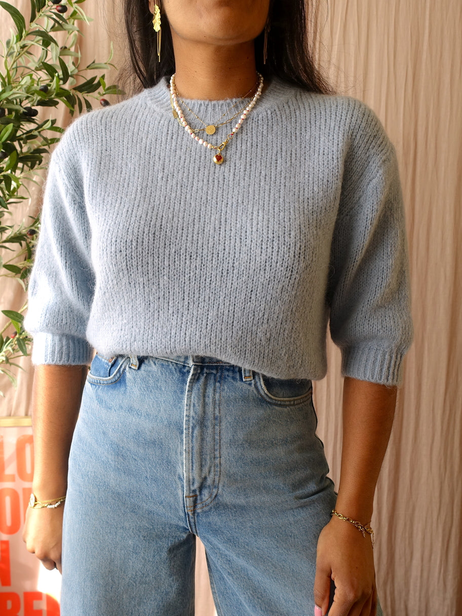 Nukus kitty woolmix pullover faded blue