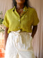 Cloud9 linnenmix high waist short ecru