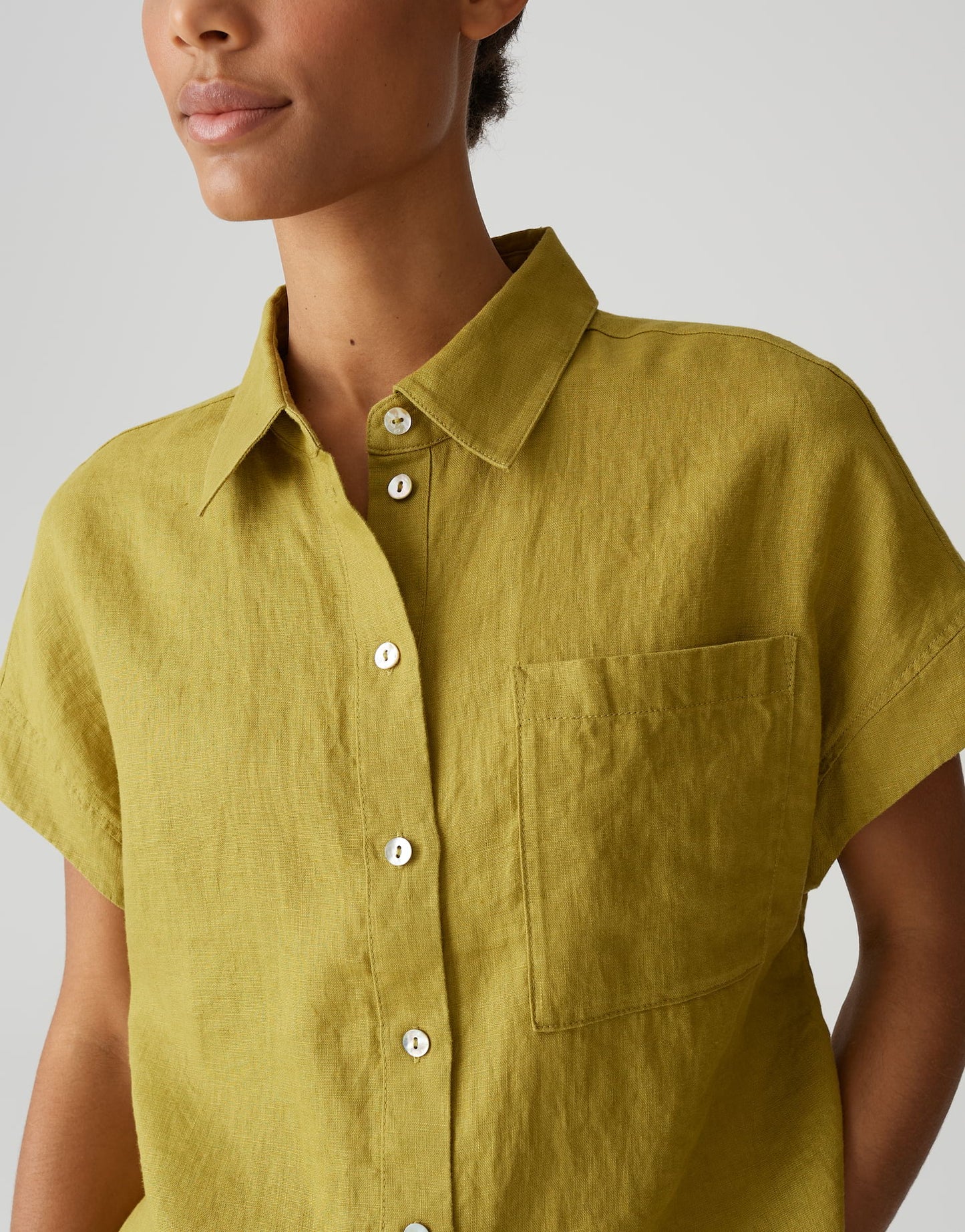 OPUS felisa 100% linnen shirt pistachio paradise