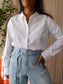 OPUS felicita slim fit stretch shirt cloud dancer