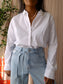 OPUS felicita slim fit stretch shirt cloud dancer