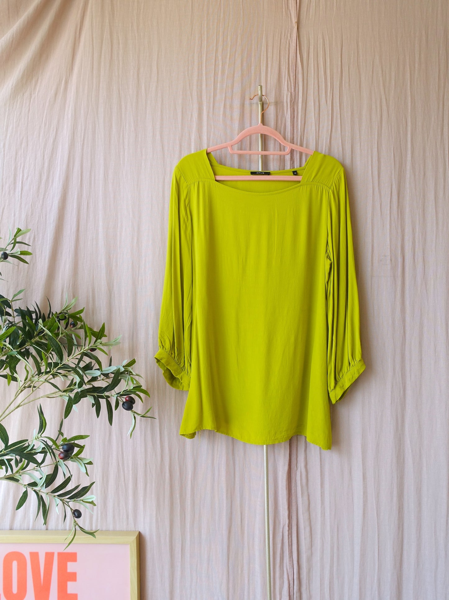 OPUS square neck top pistachio paradise
