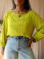 OPUS square neck top pistachio paradise