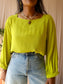 OPUS square neck top pistachio paradise