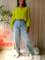 OPUS square neck top pistachio paradise