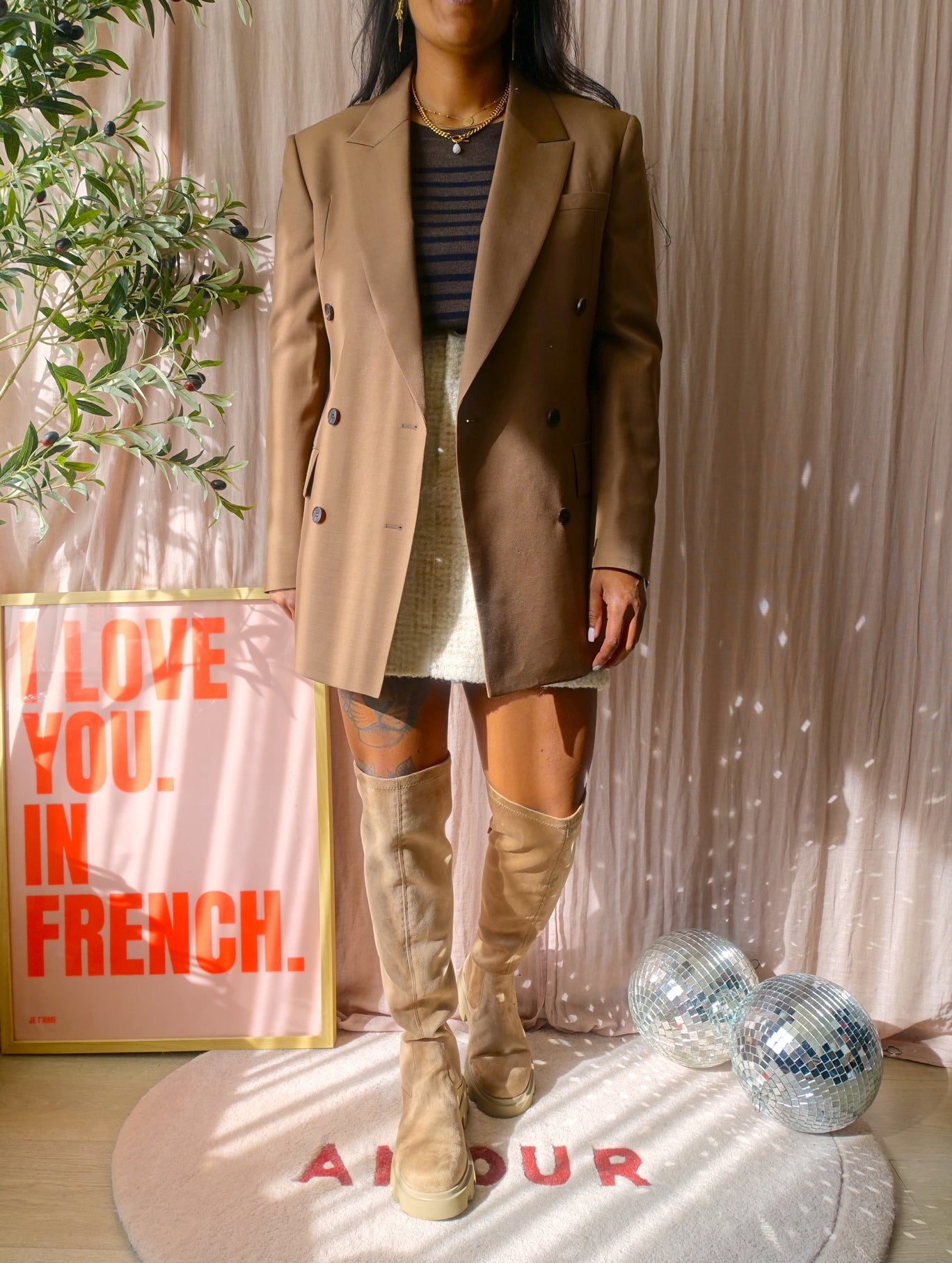 Via Vai overknee boots livia beige