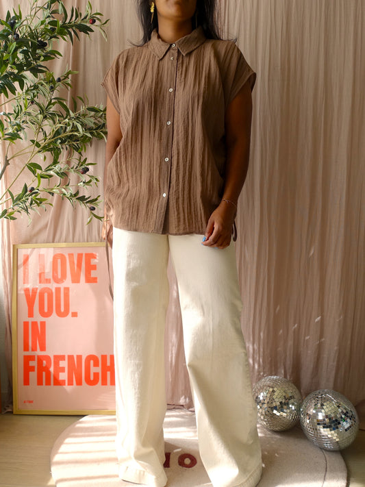 OPUS fadri ecovero™ viscose blouse cacoa