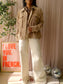 OPUS hayo corduroy rib jacket camel beige