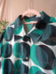 OPUS cotton artwork shirt fumine deep teal