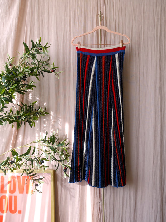 & Other Stories stripe knit lurex skirt
