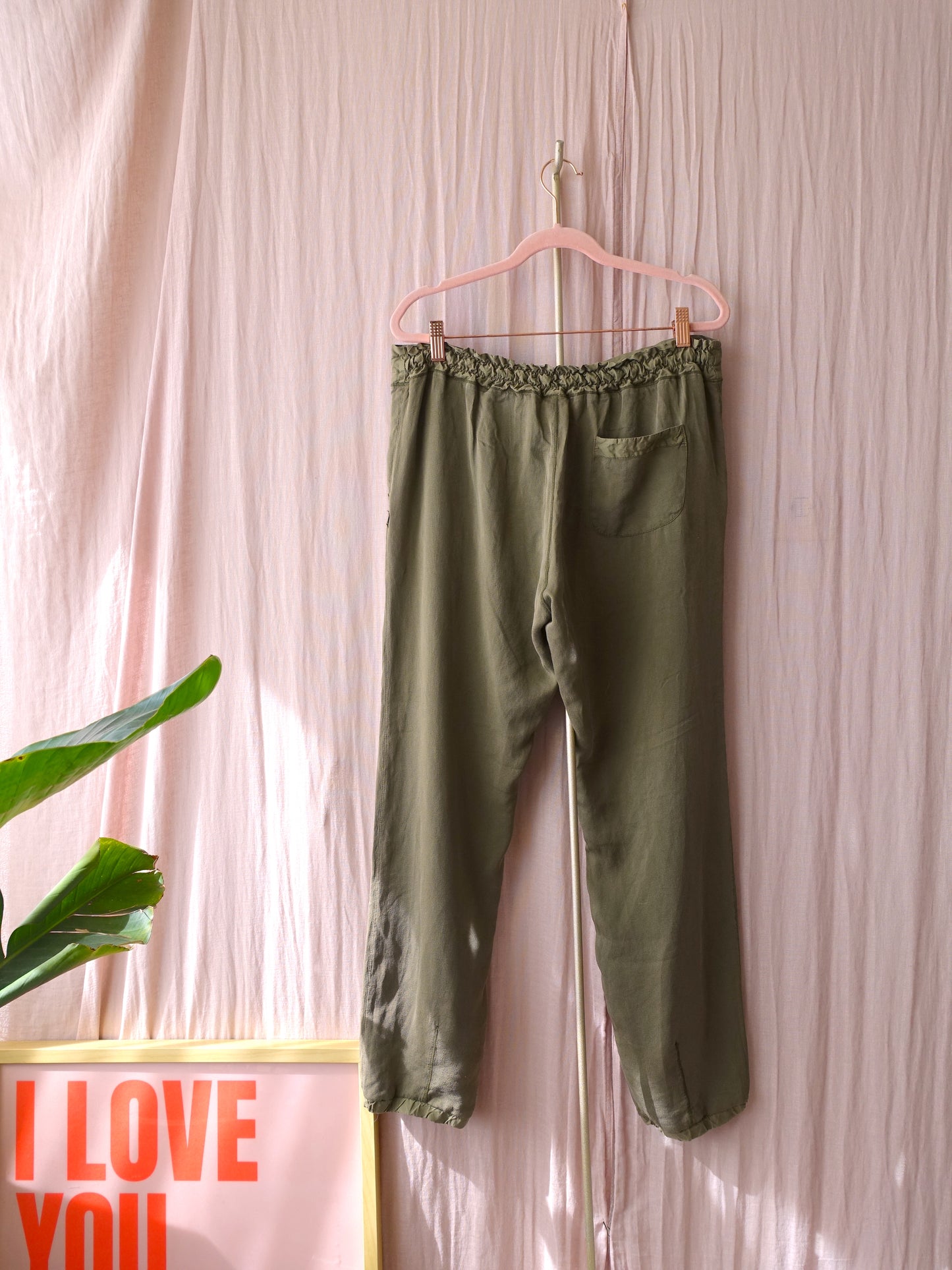 Ottod'Ame silk pantalon army