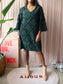 Otto d'Ame mini frill jurk forest green