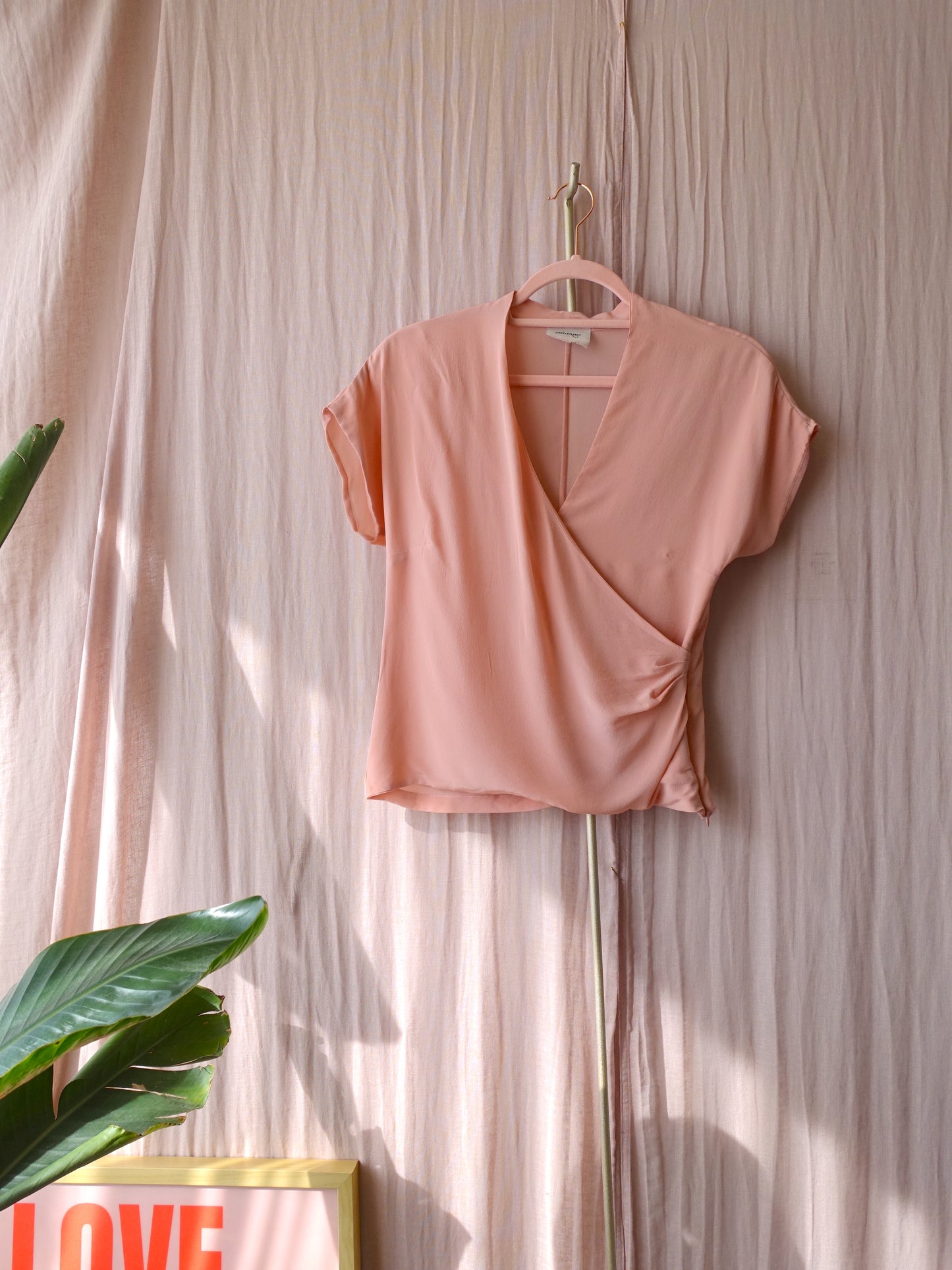 Otto d'ame silk top blush pink