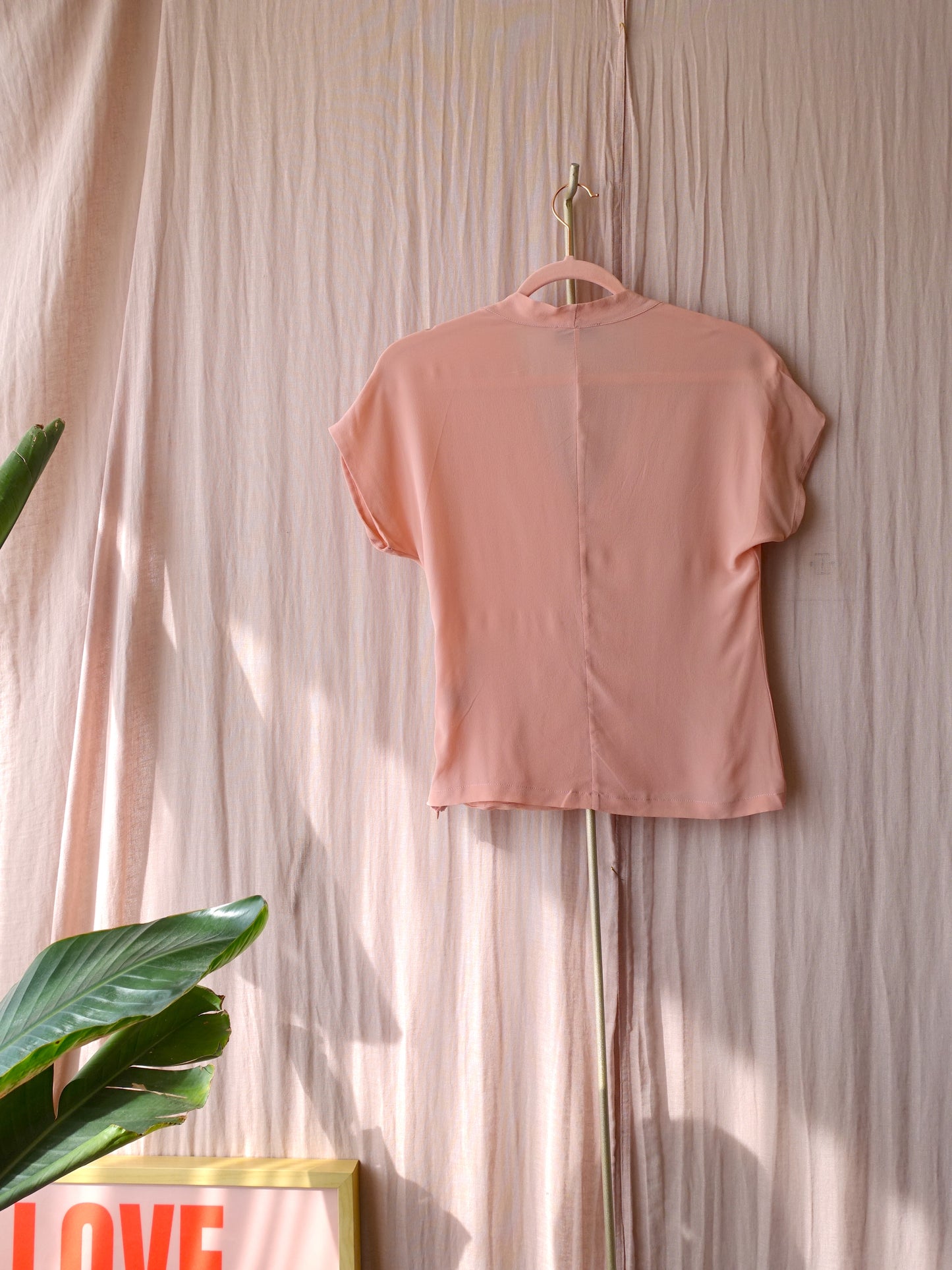 Otto d'ame silk top blush pink