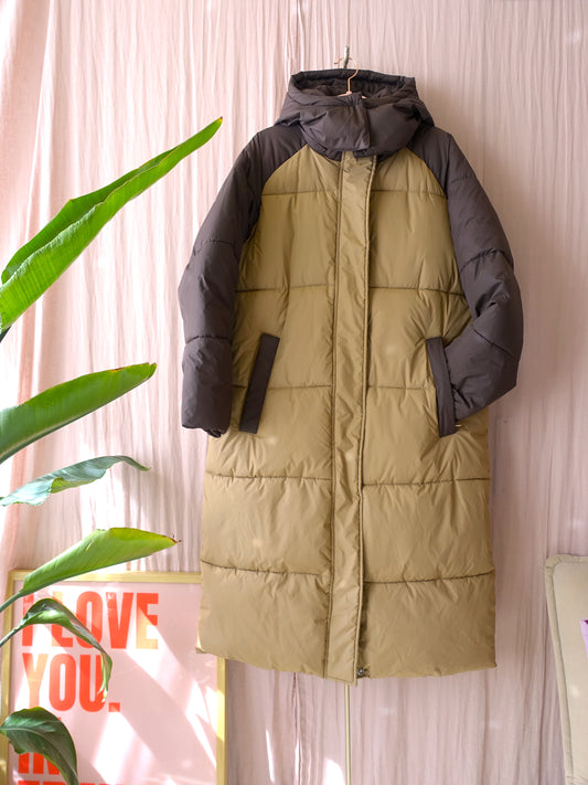 Minimum long puffer coat flawly beige