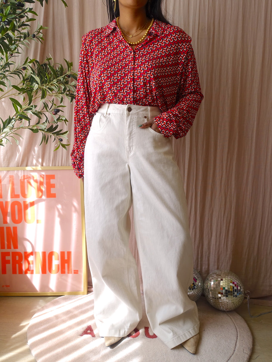 KYRA stretch jersey graphic blouse jessie