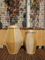 Jute lantaarns set/2 natural oak