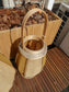 Jute lantaarns set/2 natural oak