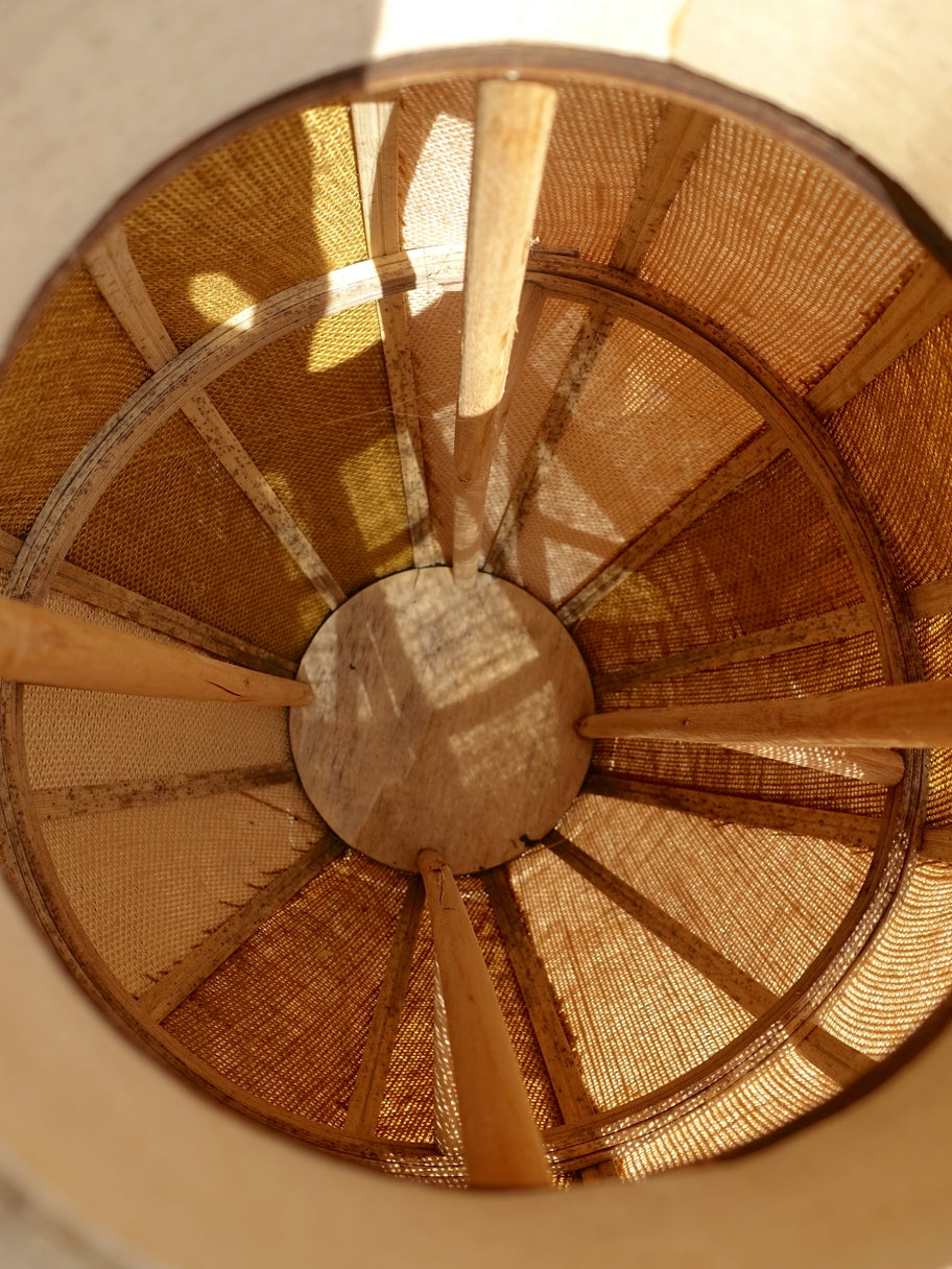 Jute lantaarns set/2 natural oak