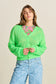 POM Amsterdam relaxed fit knit cardigan flash green