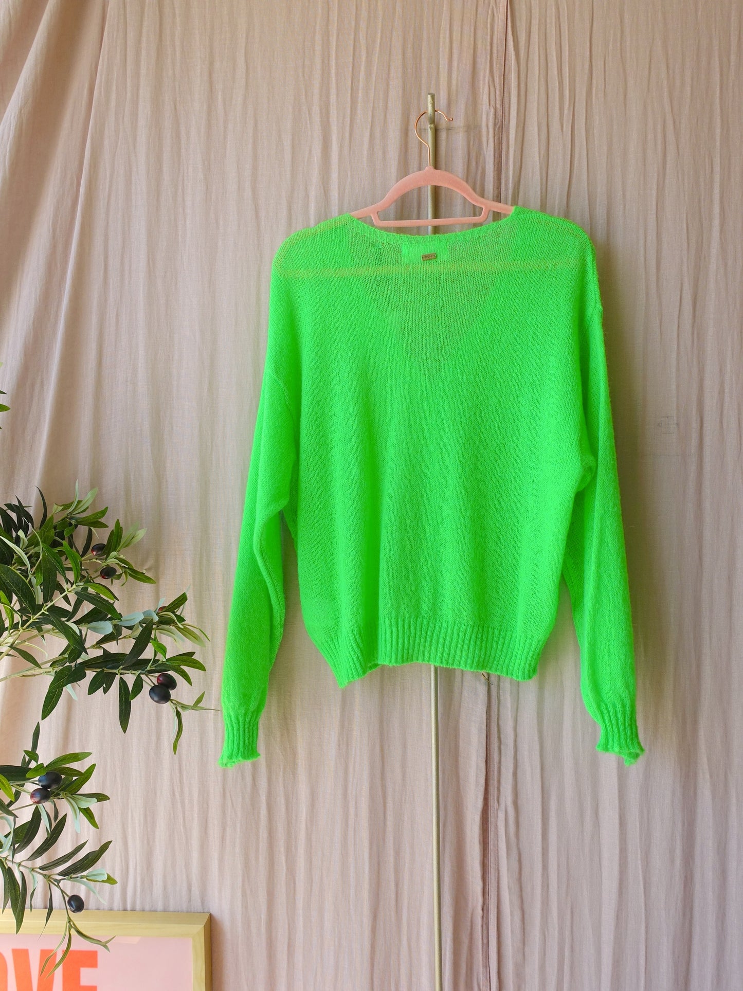 POM Amsterdam relaxed fit knit cardigan flash green
