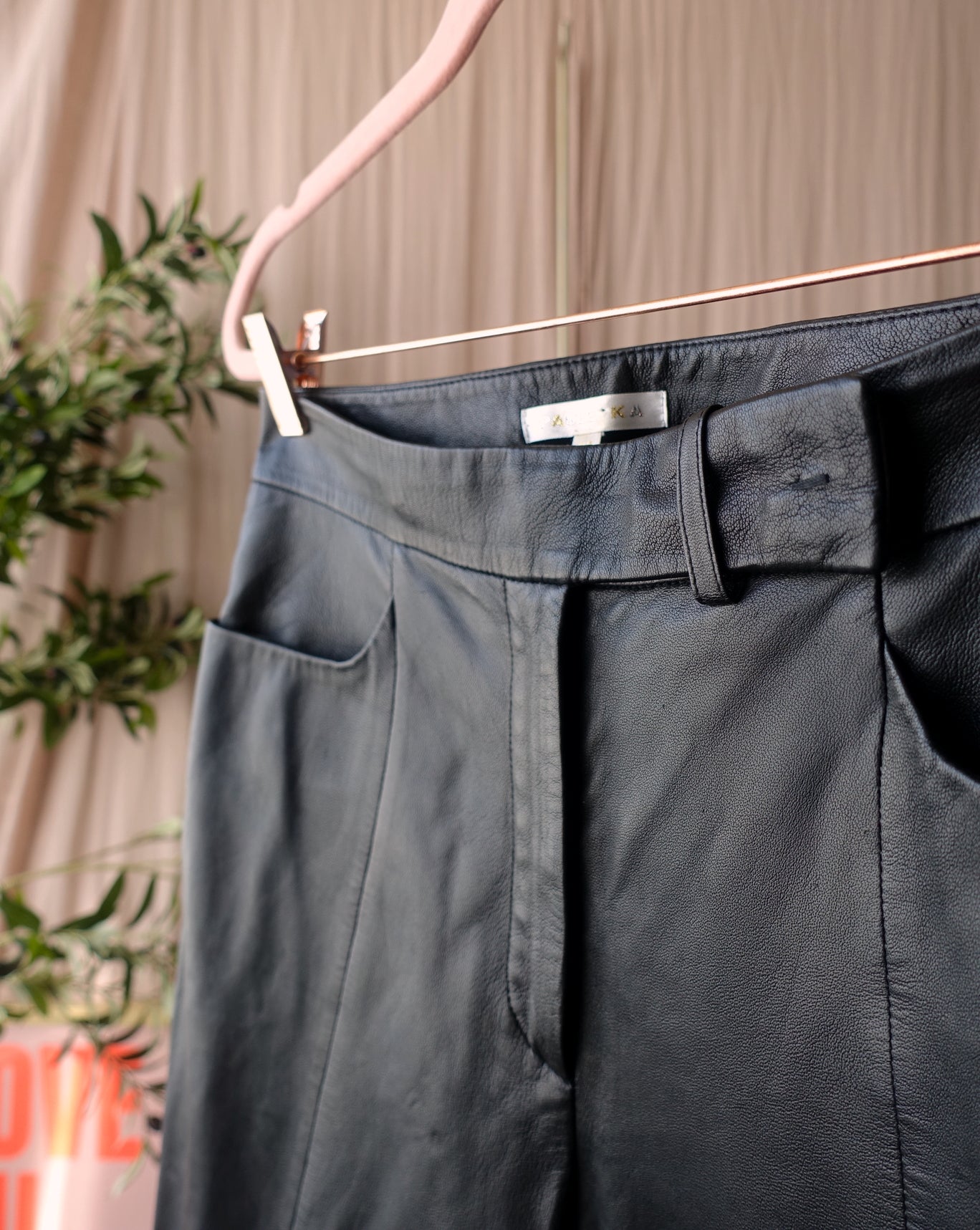 Paule Ka 100% lamb leather pants zwart