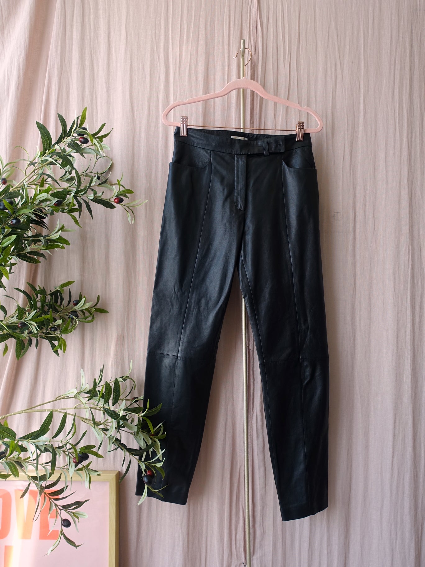 Paule Ka 100% lamb leather pants zwart