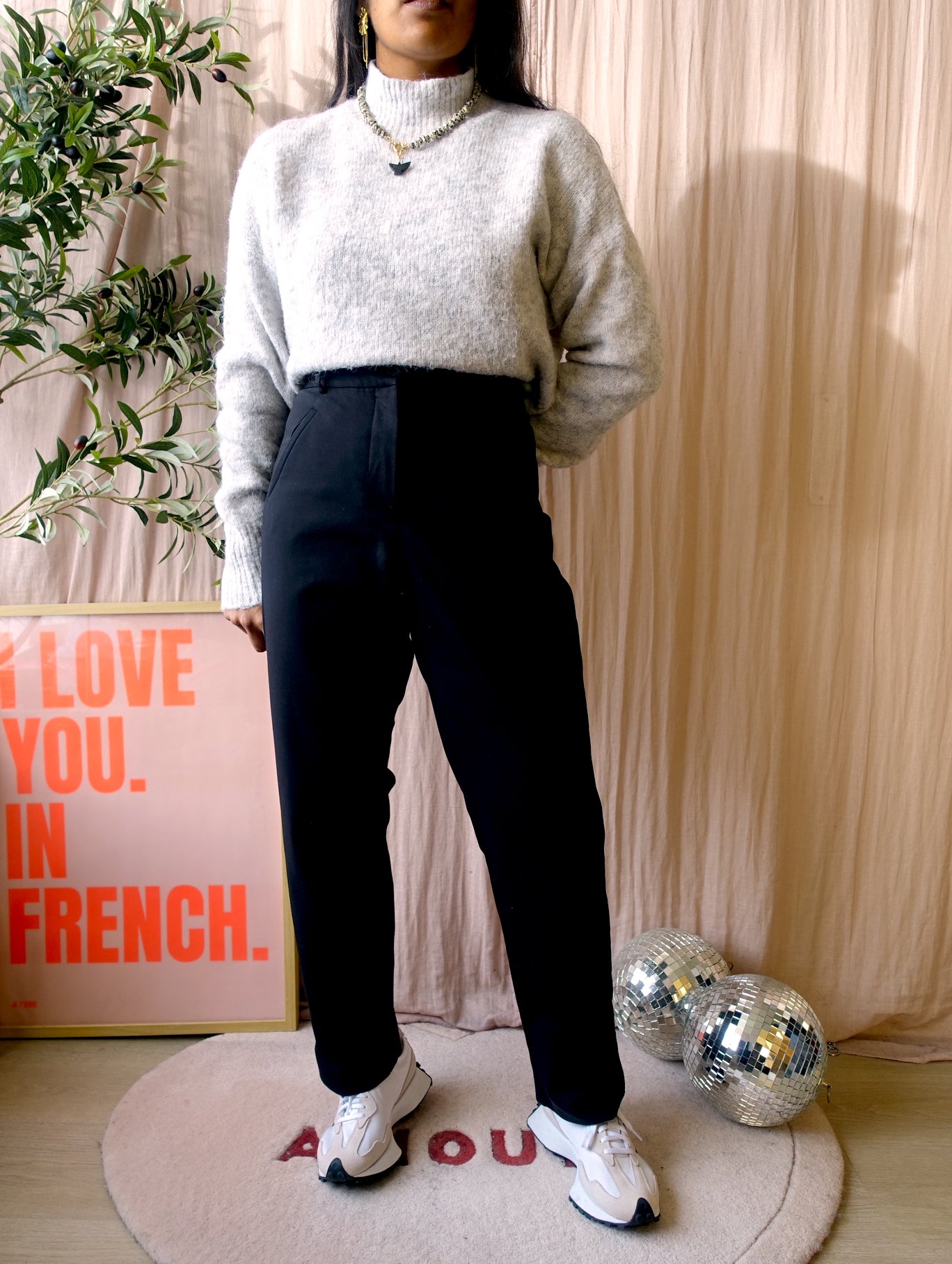 Five Units Angelie slim fit pantalon zwart