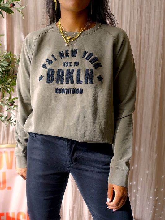 Penn & Ink soft BRKLN sweater mud