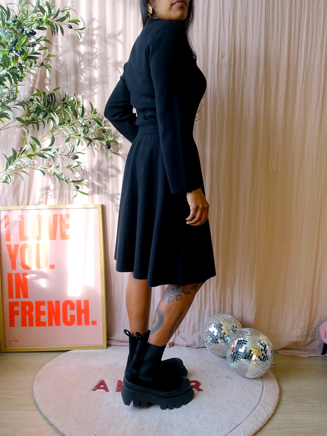 Shabbies chelsea platform ankle boot jet black