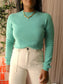 People's Republic Of Cashmere women's fitted roundneck spearmint