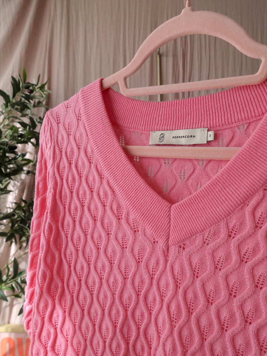 Peppercorn rosalia knit tee bubblegum pink