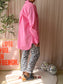 Peppercorn oversized crispy shirt cotton candy