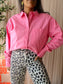 Peppercorn oversized crispy shirt cotton candy